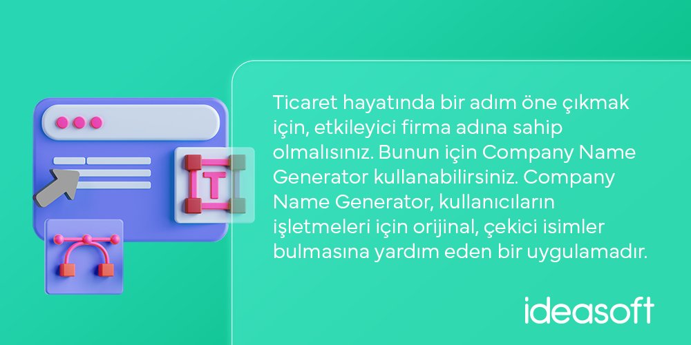 Yardımcı Bilgiler #10 Yardımcı bilgiler serimizde bu hafta “Marka ve Şirket İsmi Bulmayı Kolaylaştıran En İyi araçlar Nelerdir?” sorularının detaylarını paylaşıyoruz! Aşağıdaki linkten tüm detaylara ulaşabilirsin.😊👇🏻 ideasoft.com.tr/marka-ismi-bul… #IdeaSoft #blog #yardımcıbilgiler