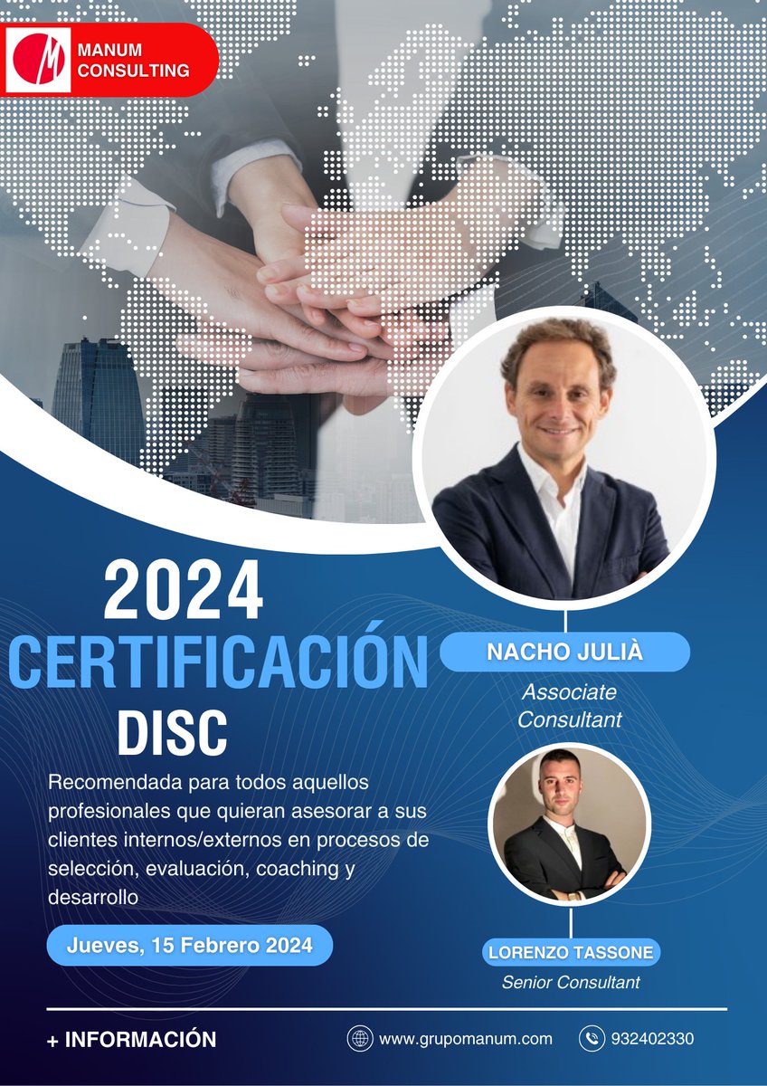 ManumConsulting's tweet photo. Dentro de dos semanas tendréis una gran oportunidad, la de unirse a más de 8 millones de profesionales en todo el mundo que han decidido descubrir las potencialidades del mundo @everything_disc 
🗓️ 15 de febrero 2024, formación disponible en presencia como en Live Streaming. https://t.co/Z3VDRmqbva