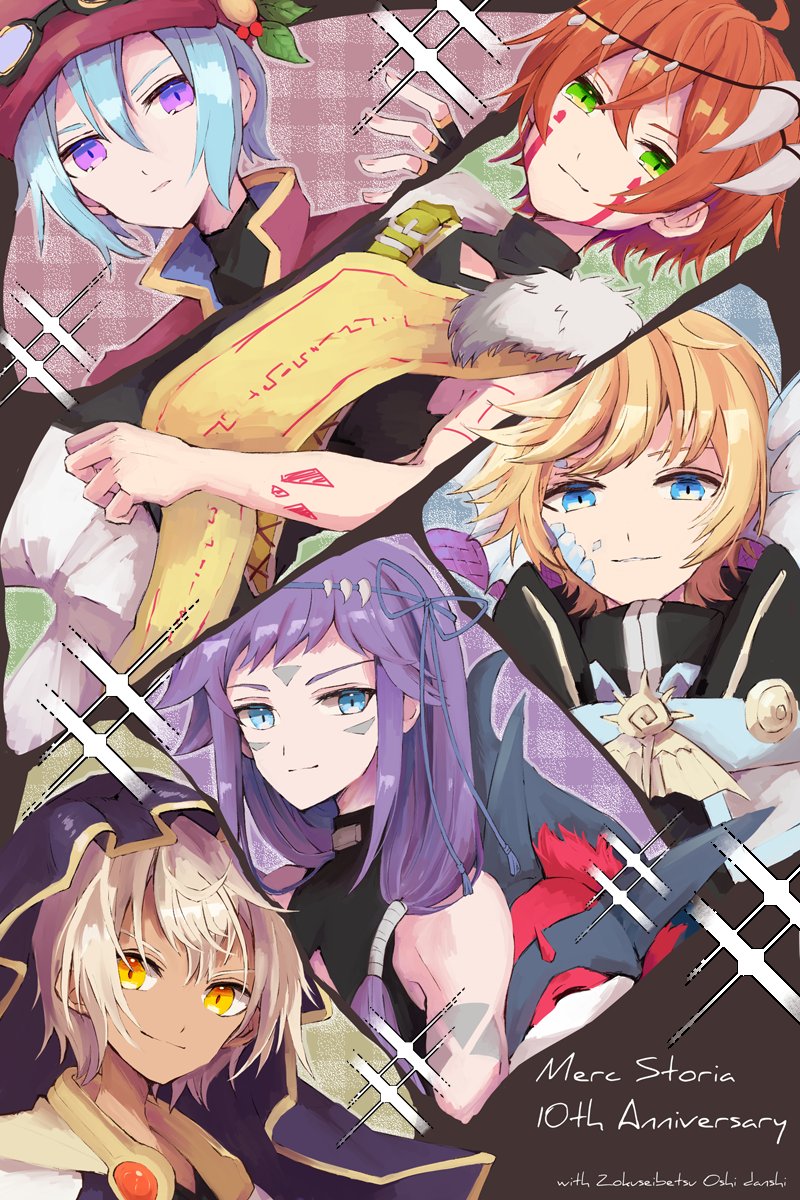 属性別最推し男子たち描いた　推しに出会えたからずっと推せたよありがとう
#メルスト #メルスト10周年おめでとう