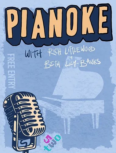 53two's tweet photo. IT’S BACK!!!!!! 💜💙

Legendary #Pianoke returns to the arches on Thursday 1st Feb! 

Will you be warbling with the best? 

Come see @richieplayskeys &amp; @bethlilybanks &amp; bust out your best bits to celebrate the end of #DryJanuary! 🎤 🎼

#Manchester #Karaoke #Singing https://t.co/6E2j2eyEsm