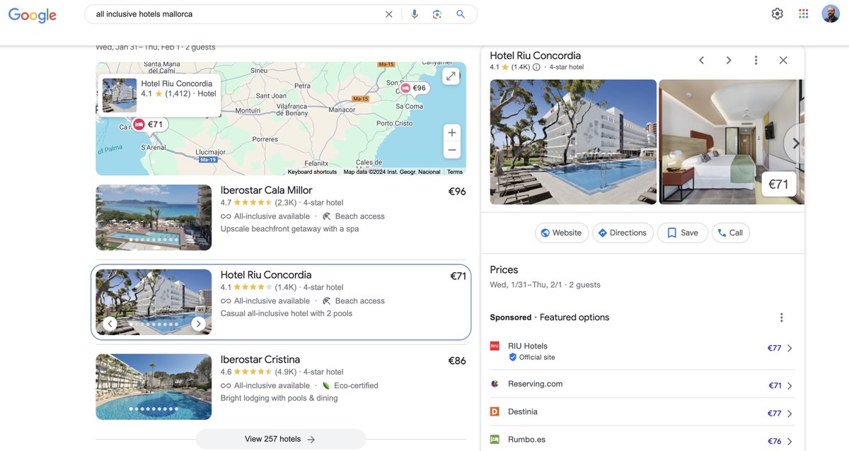Google hotel search results after the EU due to the Digital Markets Act seroundtable.com/google-hotel-r…