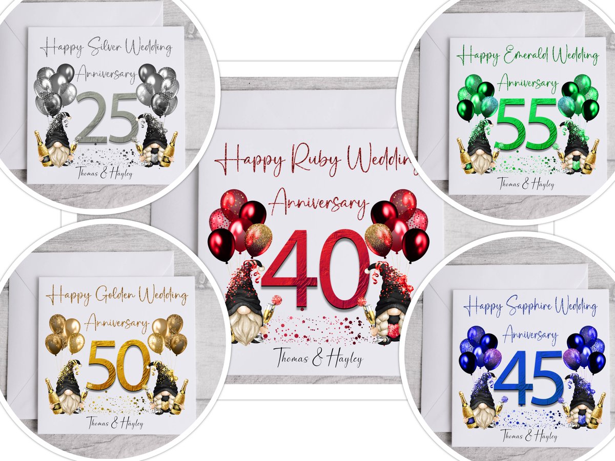 simplysarah72's tweet image. Personalised Anniversary Cards with Cute Gnome Design 

#AnniversaryCards #PersonalisedCards 

krafty-kreations.co.uk