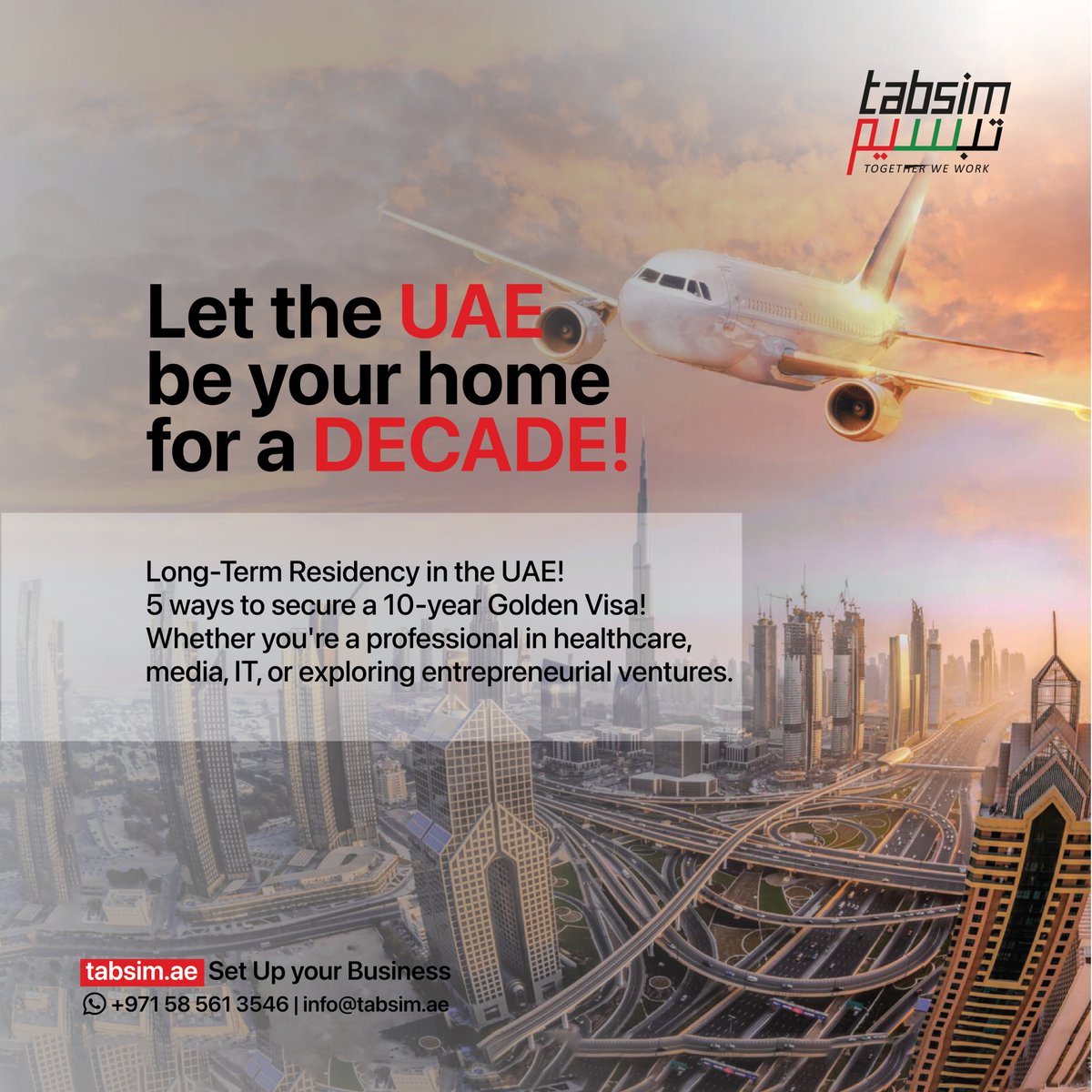 Tabsimonline's tweet photo. Secure your long-term residency in the UAE with a 10year golden visa! Whether you're a professional in healthcare,media,IT or exploring entrepreneurial ventures.
📞Call:971585613546
#UAEVisa #LongTermResidency #HealthcareProfessional #MediaProfessional #ITProfessional  #Tabsim https://t.co/aUzjmjTS96