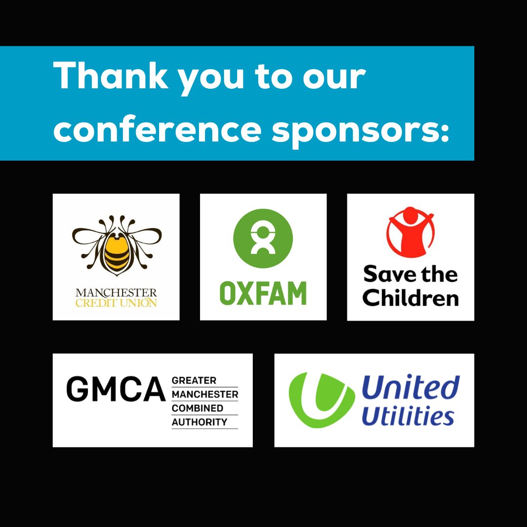 resolvepoverty's tweet photo. 🤝 We'd like to say a big thank you to @CUManchester, @oxfamgb, @savechildrenuk, @greatermcr and @unitedutilities for sponsoring our conference.

Sponsorship helps us keep delegate fees low so we can engage as many people in the conference as possible ✊

https://t.co/X6oTc5Vwk7 https://t.co/mbOh0JDbpM