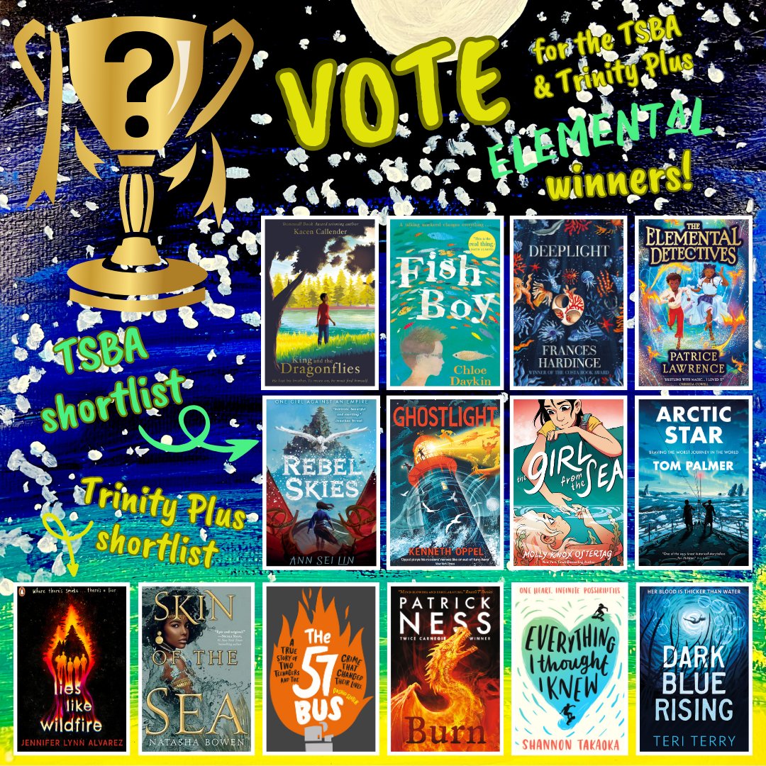 Cast your votes for the #TSBA24 TSBA & Trinity Plus winner! Ballots close Friday! @ChloeDaykin @FrancesHardinge @LawrencePatrice @AnnSeiLin1 @kennethoppel @MollyOstertag @tompalmerauthor @JenniferDiaries @skinofthesea @DashkaSlater @patrick_ness @shannontakaoka @TeriTerryWrites