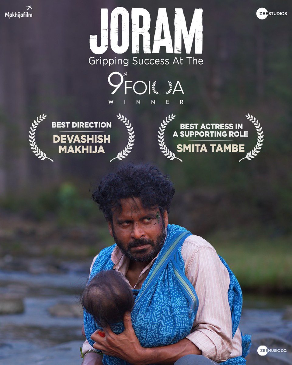 #Joram seizes victory at the @foionlineawards , earns multiple awards! @BajpayeeManoj @Mdzeeshanayyub @nakdindianfakir @Makhijafilm @nowitsabhi #SmitaTambe @TannishthaC #MeghaMathur #NimmyRaphel @TrippinOnn @deepaksimhal @piyushputy #AvroBanerjee @mangeshdhakde @sidmeer