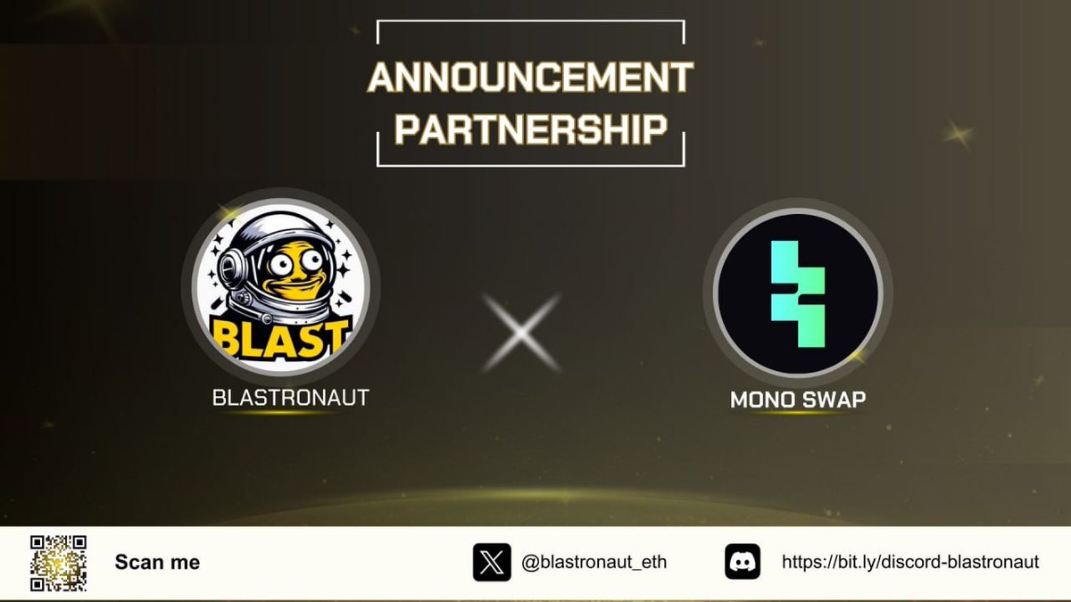 PARTNERSHIP ANNOUNCEMENT

We're excited to team up with <a href="/monoswapio/">MonoSwap</a>, a custom liquidity hub. 

Users and providers now get 100% ETH + USDB + Blast Points yields in $MUSD.

🤝 This partnership helps us grow together and share success by expanding our networks.