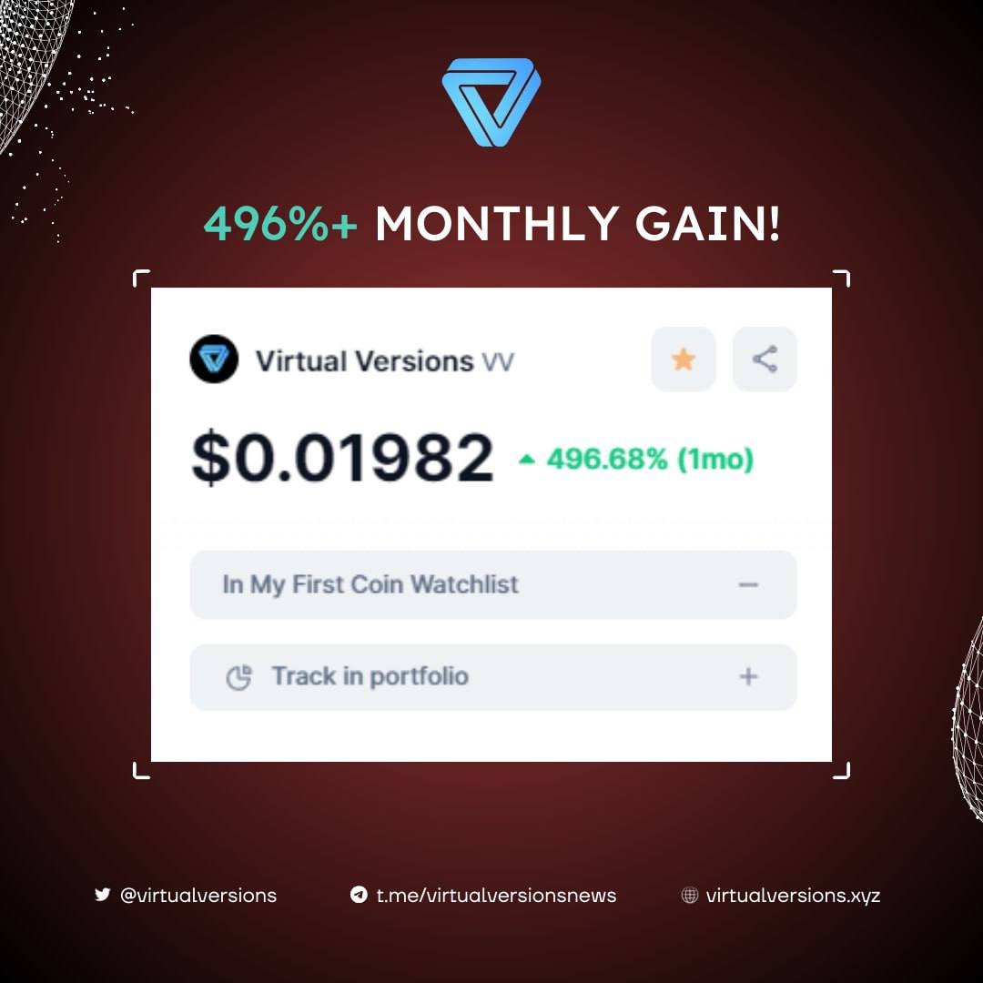 Thật là một sự khởi đầu cho năm 2024! 🚀

Mức tăng 496,68% trong tháng 1 tính đến thời điểm hiện tại🔥

Hãy tự mình xem: coinmarketcap.com/currency/vv-to…

Đây chỉ là sự khởi đầu.👀