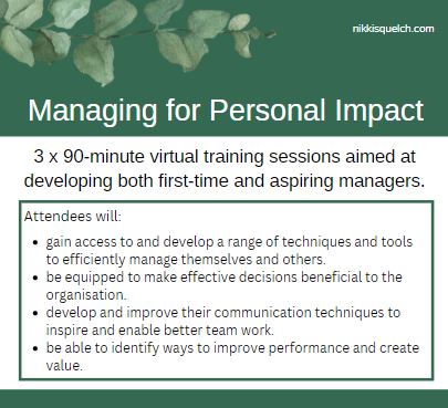 Yesterday I went to a networking event. Spontaneously this person said, 'Oh my colleague is on your training and is gaining so much. She loves it!' 
Nice to hear. Good to know.
#trainingmatters #managementskills