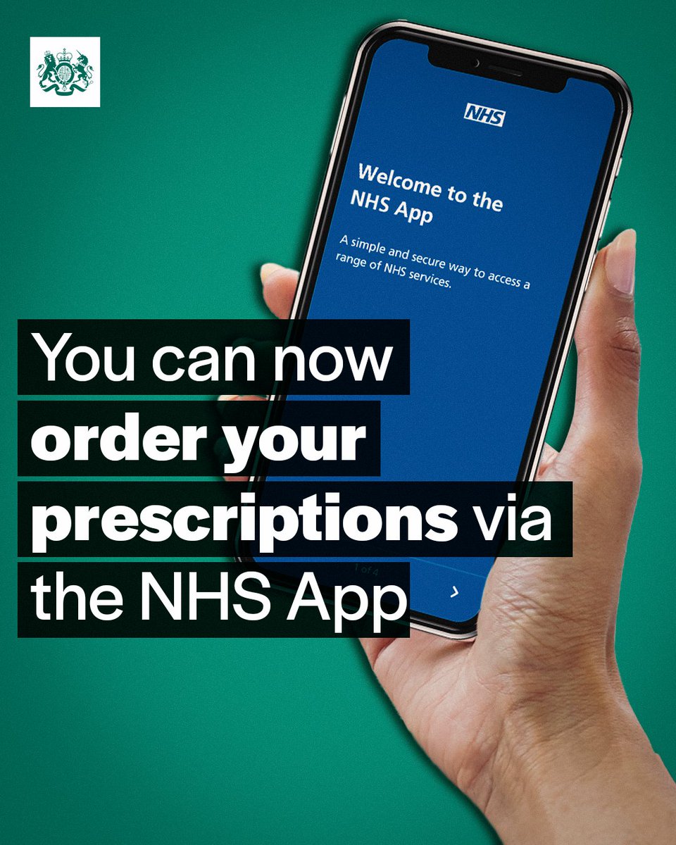 From today you’ll be able to use the NHS App to see: ✔️ your prescriptions ✔️ when they’re ready for collection ✔️ your prescribed medication Not downloaded the NHS App? Get it here: nhs.uk/nhsapp
