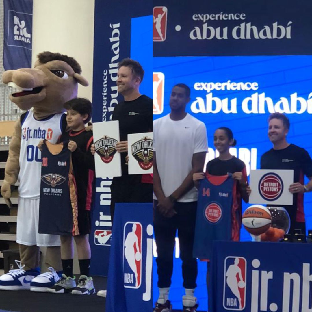 RISAbuDhabiKCC's tweet photo. Our U14 boys &amp; girls bball teams took part in the Jr. NBA draft. They even met NBA legends
@jamesworthy42 and LaMarcus Aldridge.

@dctabudhabi put on an incredible event promoting quality character and sportsmanship.  

#BeyondRaha #ProudlyTaaleem #KCCCommunity #jrnba #nba📷 https://t.co/X9hUKwZ4YX