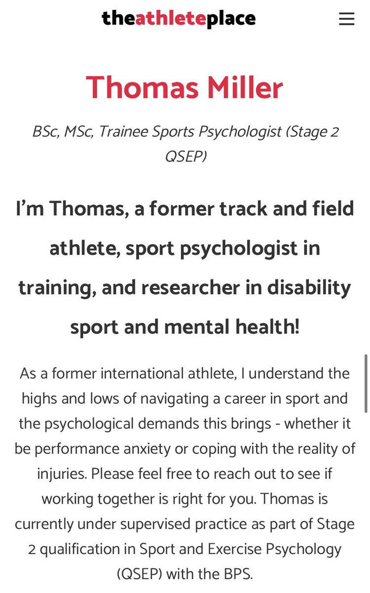 Great to be on The Athlete Place for the opportunity to help support athletes well-being in sport and a sport psychologist