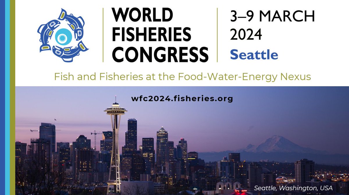 Last chance for early registration rates for the World Fisheries Congress! Register by this Wednesday (31 January 2024). Join #WFC2024 as they explore the congress theme of Fish and Fisheries at the Food-Water-Energy Nexus! wfc2024.fisheries.org/registration/ <a href="/world_fisheries/">World Fisheries Congress</a>