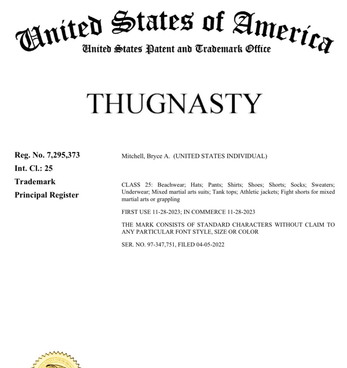 Today’s trademark registration we helped secure is THUGNASTY®️ #TrademarkTuesday