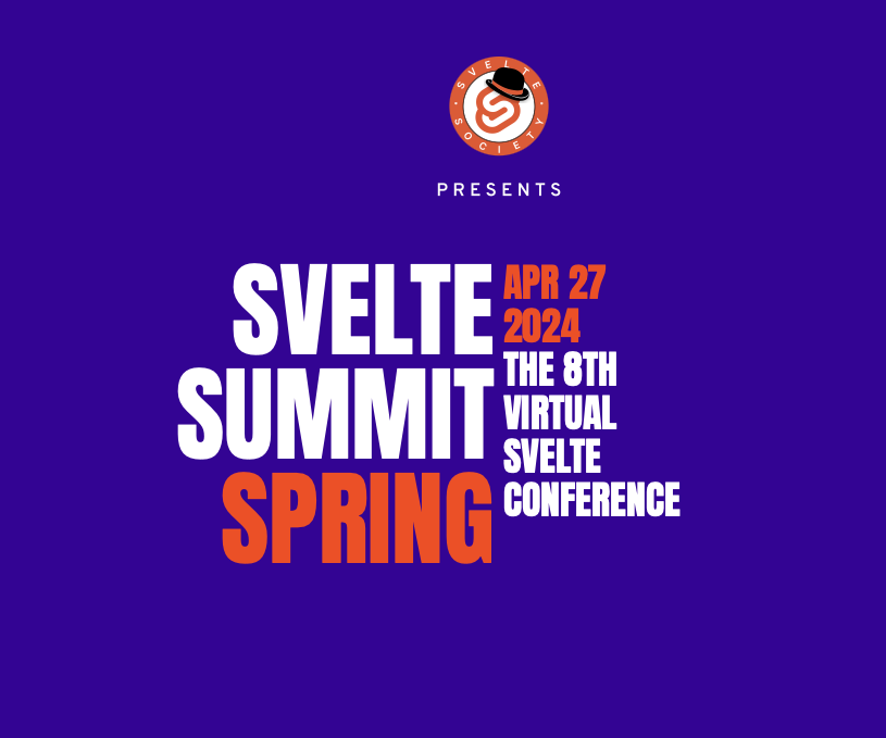 Come join us for Svelte Summit on April 27th!

sveltesummit.com/2024/spring