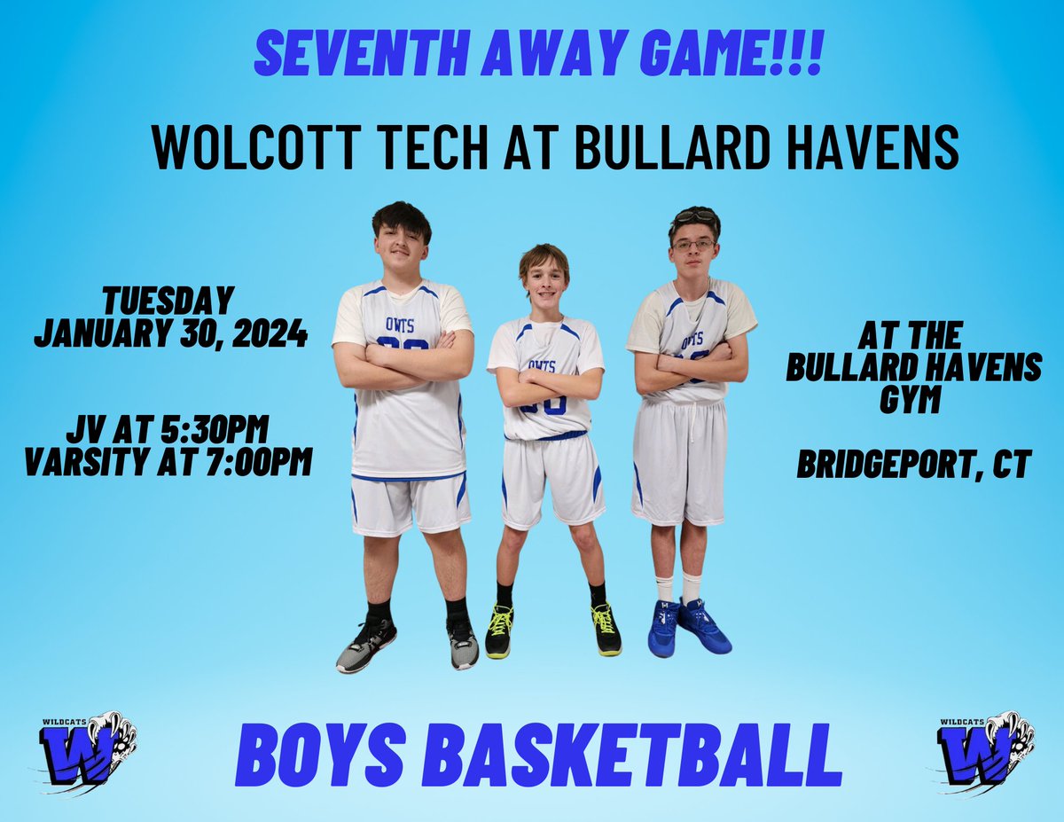 Tonight !! Wildcats Boy's Basketball @ @BullardHavensTH JV at 5:30pm // Varsity at 7:00pm