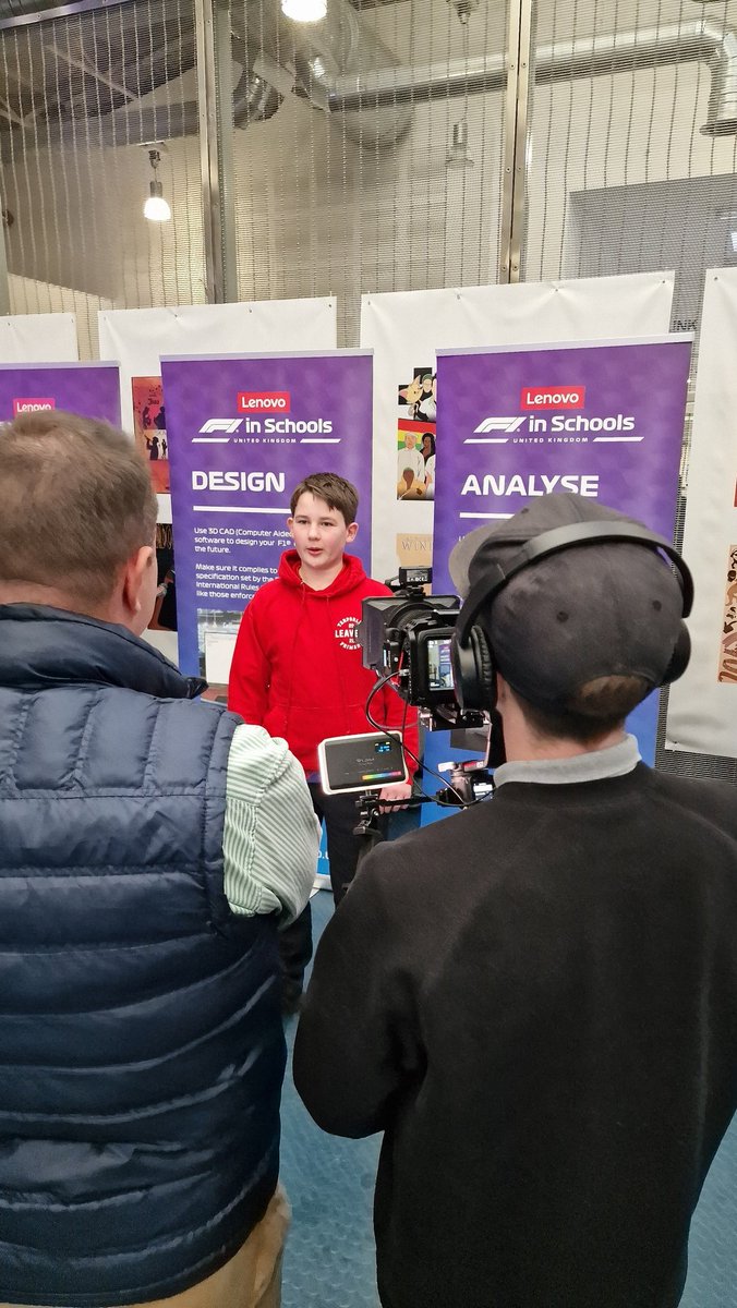 tarporleySTEM's tweet photo. Getting in the full experience, Oscar chats with @itvmotorsport @addison_djra about the F1 on Schools experience
#tarporleystem @TarporleyHigh https://t.co/fTIC3gmFNr