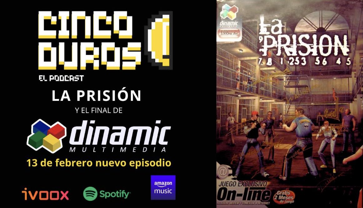 playimprisoned's tweet photo. El día 13 de febrero, primer capítulo del Podcast Cinco Duros dedicados a La Prisión. Contara con entrevistas con los implicados en el proyecto original de La Prisión y el legado que ha dejado, haciendo mención a nuestro proyecto y comunidad. No os lo perdáis!! https://t.co/aMHumD04if