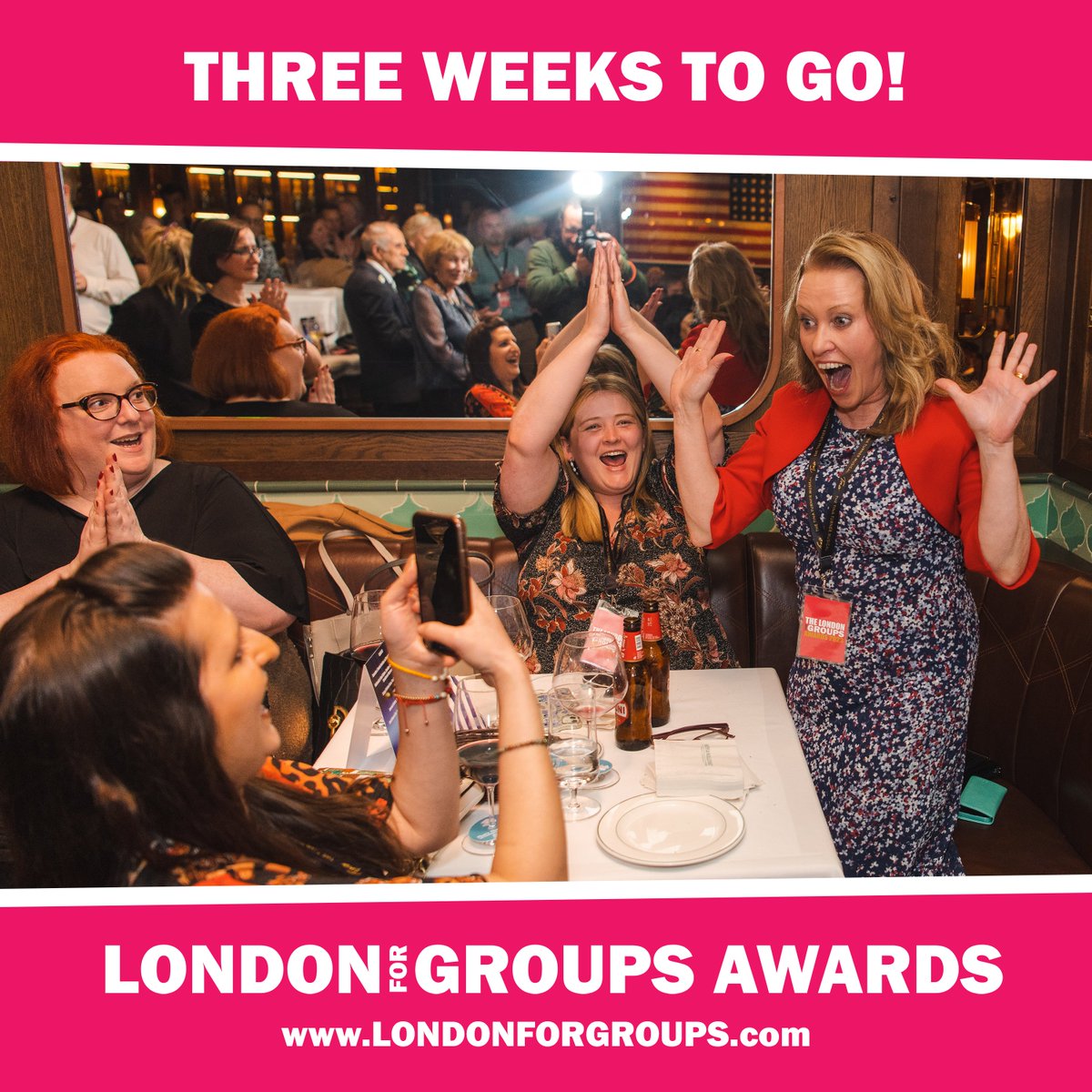 Just three weeks to go until the London For Groups Awards return on Tuesday 20th February 2024! Make sure to vote for your favourites today at LondonForGroups.com