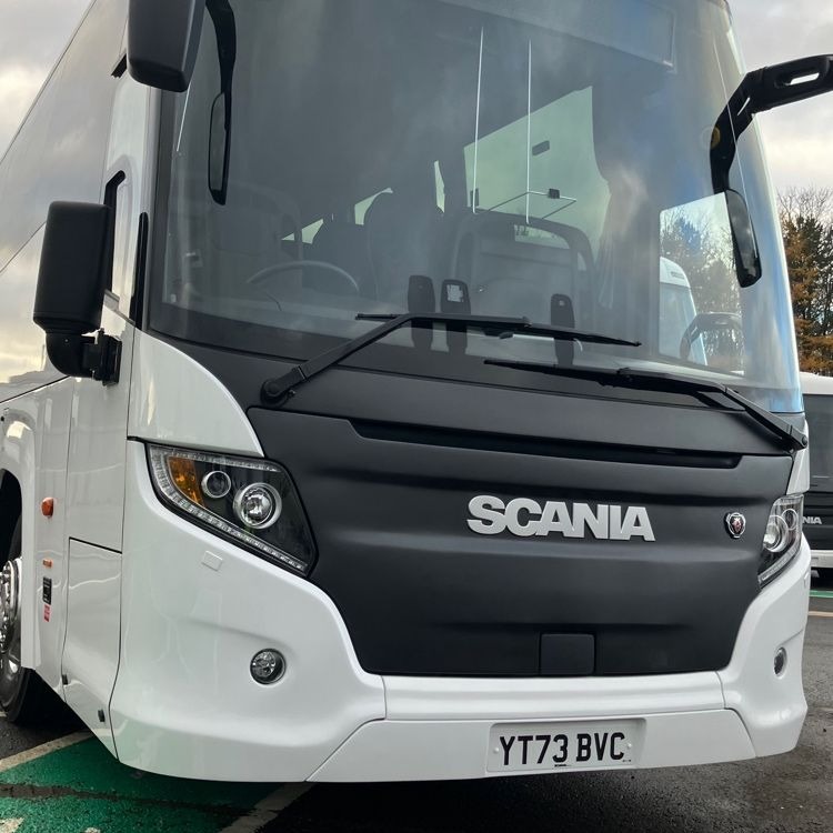 We recently handed over the keys to two brand new Scania Tourings to Atlantic Travel Bolton.

These 51-seaters are loaded with luxury - full PSVAR, half leather seats, a center toilet, kitchen area, USB charging points, and a premium infotainment system.

#ScaniaTouring