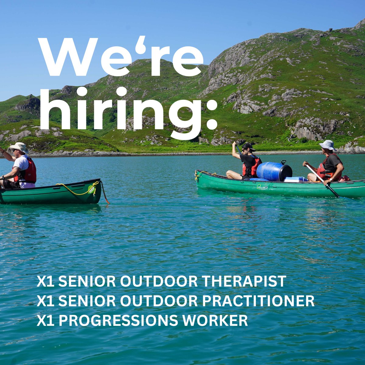 🌱We're growing!  Venture Trust is now recruiting for three exciting new roles:

↟ Senior Outdoor Practitioner
↟ Senior Outdoor Therapist
↟ Progressions worker 

Learn more and apply bit.ly/3KBgYll

#WorkWithPurpose #Hiring #ThirdsectorJobs