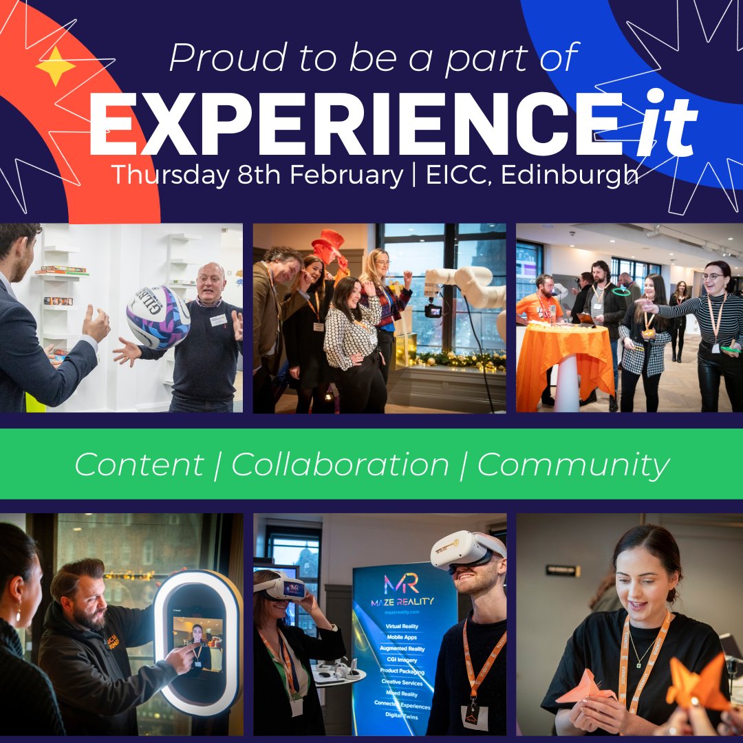 We're really looking forward to #EXPERIENCEit at the @eicc on the 8th February. Keen to learn more about us and our city centre event venues? We're on stand D6 Don't miss out! Registered at eventit.org.uk/why-attend #CreatingMemorableExperiences #Content #Collaboration #Community