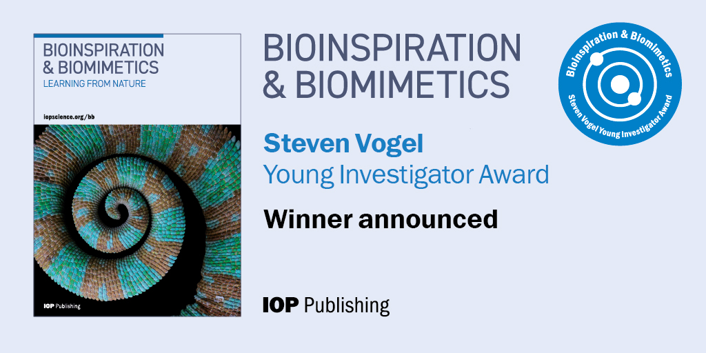 Bioinspiration & Biomimetics (@bioinspbiomim) on Twitter photo Recognising #EarlyCareerResearcher brilliance, hard work, and significant contributions to the field. We are delighted to announce Dr Chen of <a href="/MITEngineering/">MIT School of Engineering</a> as our 2023 #StevenVogel Young Investigator winner ow.ly/YtR050QuM2T
#Bioinspiration and #Biomimetics Recognising #EarlyCareerResearcher brilliance, hard work, and significant contributions to the field. We are delighted to announce Dr Chen of <a href="/MITEngineering/">MIT School of Engineering</a> as our 2023 #StevenVogel Young Investigator winner ow.ly/YtR050QuM2T
#Bioinspiration and #Biomimetics