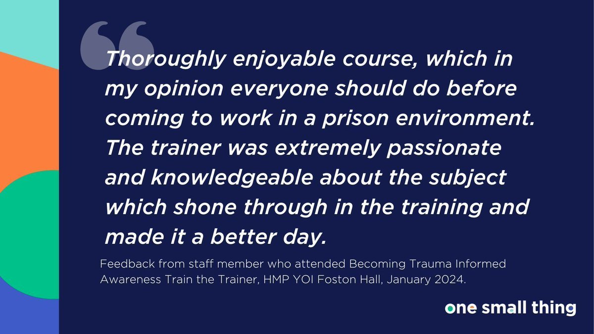 A great Train the Trainer session earlier this month with a group of dedicated staff who want to share their knowledge of Becoming #TraumaInformed with colleagues working in women’s prisons. Thank you @HmpFostonhall for generously hosting the day🙌.