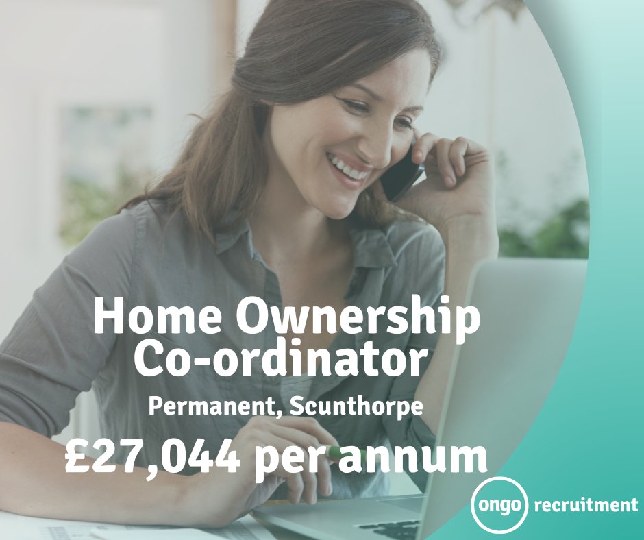 We're hiring a Home Ownership Coordinator with a starting salary of £27,044. If you're motivated, personable, and ready to support customers on their path to homeownership, apply now - ongorecruitment.co.uk/vacancy/JOB-91…