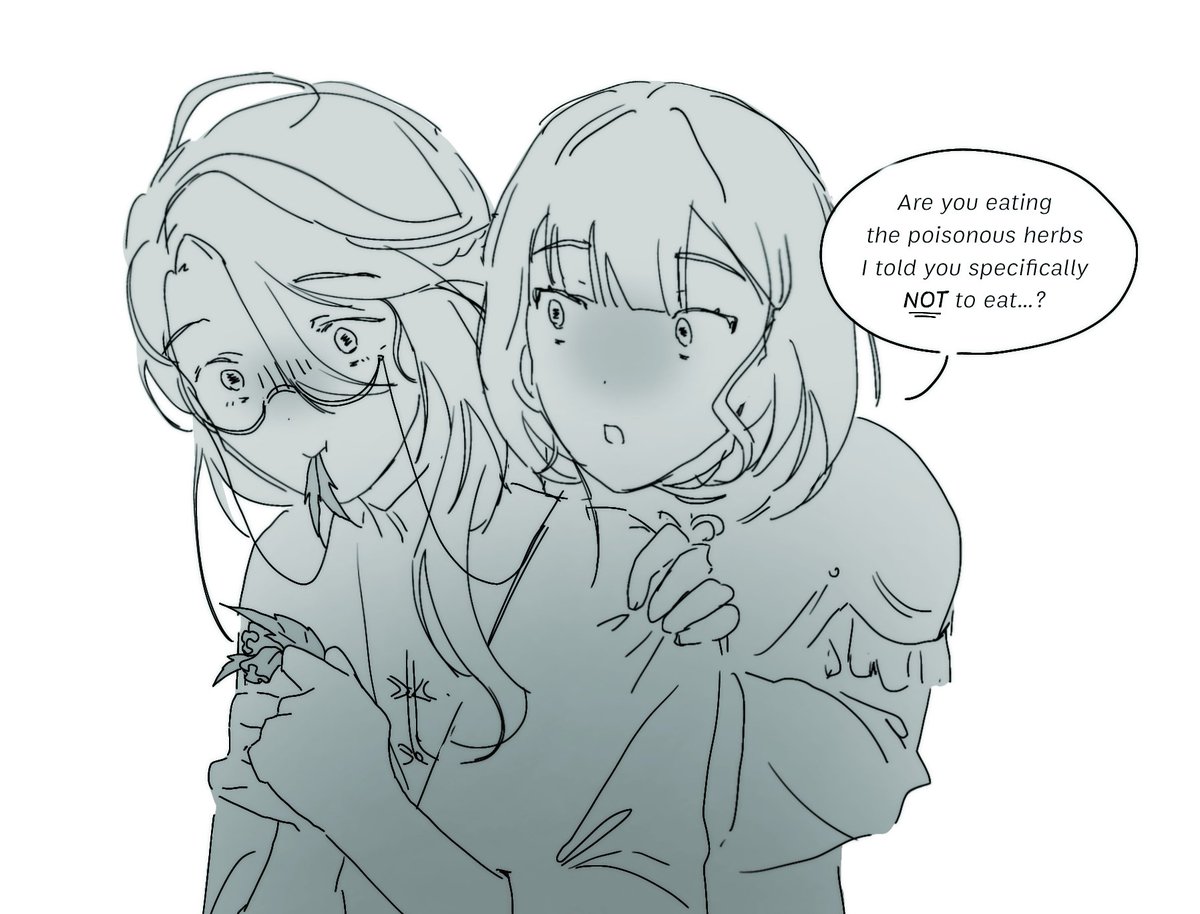 kite_inskyy's tweet photo. rabid poisonous herb taster baizhu and baizhu watchdog jiangli during apprentice days 🌿 https://t.co/FKJC7uP5Kh