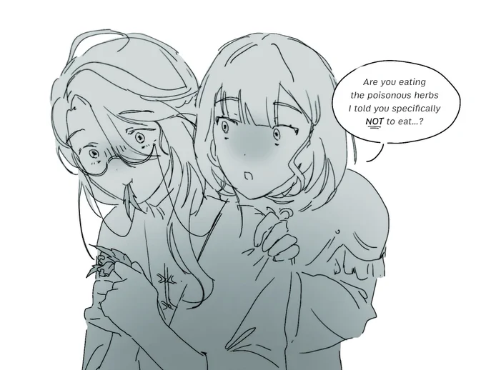 rabid poisonous herb taster baizhu and baizhu watchdog jiangli during apprentice days 🌿 