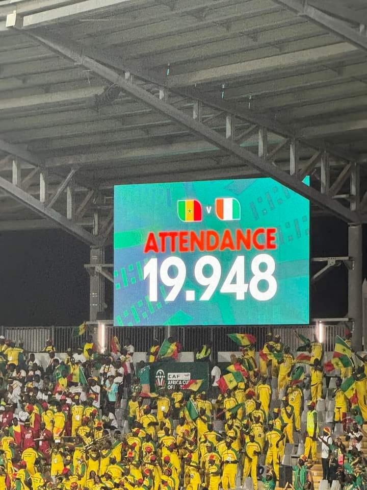 Ivoirowsky's tweet image. Le record a été  battu a #Yamoussokro : 
19.948/ 20.000 
99,74 % 
#SENCIV #CAN2023