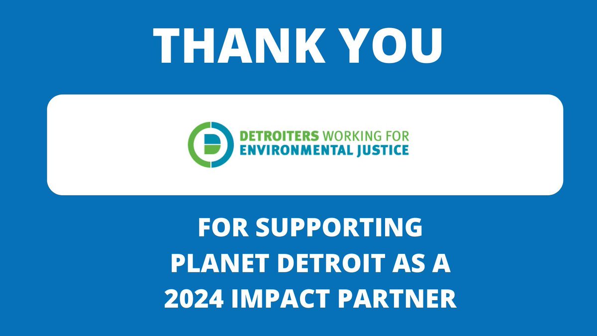 PlanetDetroit's tweet photo. A hearty welcome to @dwejonline joining the Planet Detroit Impact Partners Circle.

Impact Partners support our community-powered, independent nonprofit journalism on the environment, climate, sustainability, and public health. 

https://t.co/jBn5baNFkI https://t.co/vn3Z4NOiIl