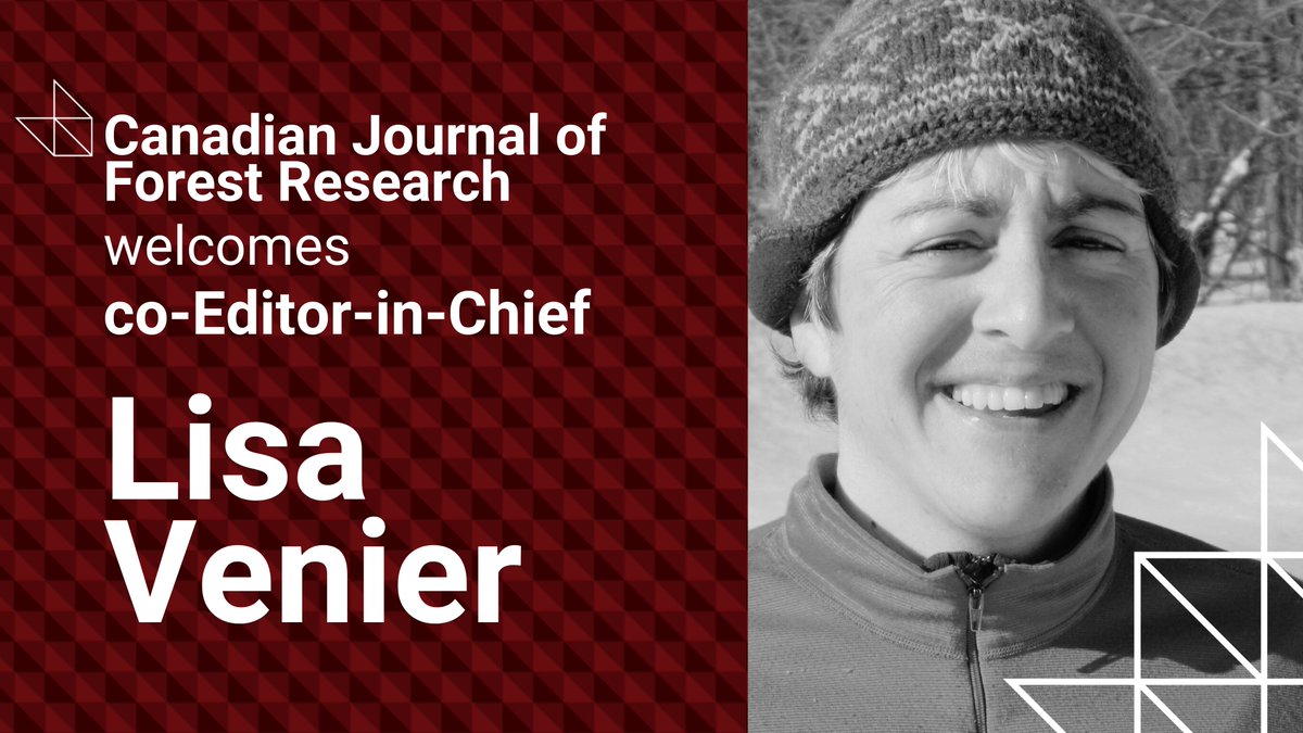 Dr. Lisa Venier has long been a valuable Associate Editor at The Canadian Journal of #ForestResearch. We now welcome her into a new role as Co-Editor-in-Chief of the journal! Read more ▶️ ow.ly/sNki50Qvyix @WET_Erik @NRCan