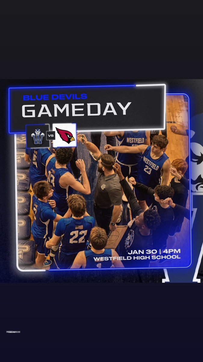 🚨Game Day🚨 🏀Westfield vs Plainfield🏀 🗓️ 1/30 ⏰ 4:00pm 📍 Westfield High School 📺 @dubfieldsports @WHS_BlueDevils @WfieldBoosters @HisEyeSports