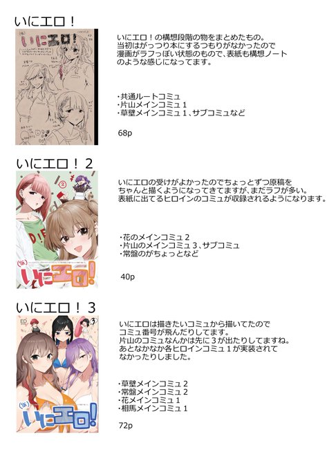 今出てる「いにエロ!」の全シリーズです。メロンブックスとbooth(電子)で取り扱ってます🙇‍♂️🙇‍♂️🙇‍♂️(電子版ではまた登録してないのもあります) 