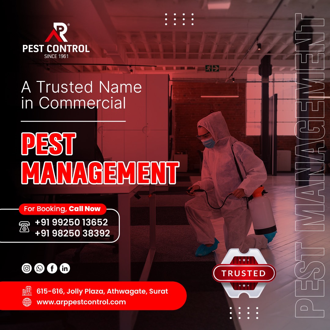 ARP_pestcontrol's tweet photo. 📈 Our comprehensive pest control solutions are tailored to meet the unique needs of commercial spaces. 

 99250 13652 | 98250 38392
 615-616, Jolly Plaza, Athwagate, Surat

#PestControl #pestfree #BugFree #professional #PestPrevention #enviromentallyfriendly #PestFree https://t.co/tZv5tYF0Mf