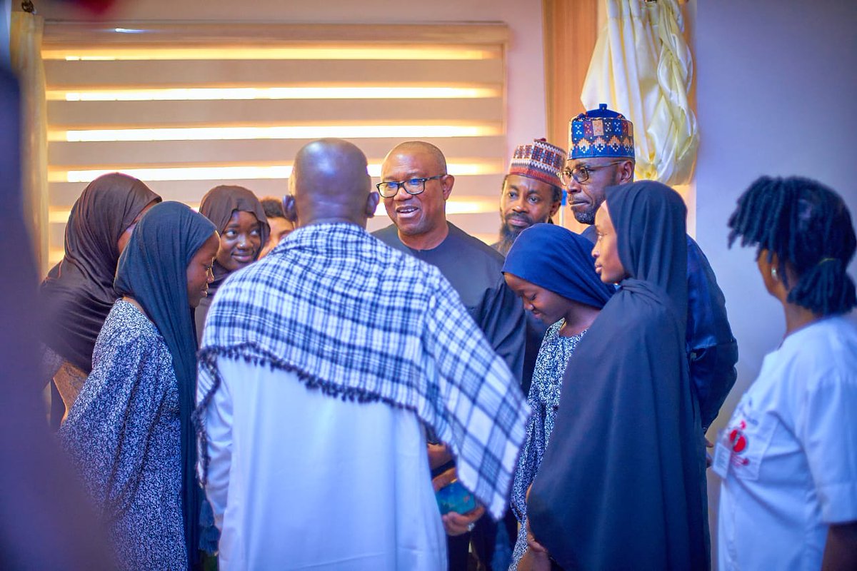 PeterObi's tweet image. Today, I witnessed yet another heartbreaking moment as I paid a condolence visit to the grieving family of Nabeeha Al-Kadriyar,  brutally murdered by her abductors in the Nation's capital, Abuja recently. 
At the same time, I remembered the family of the late Folashade Ariyo.