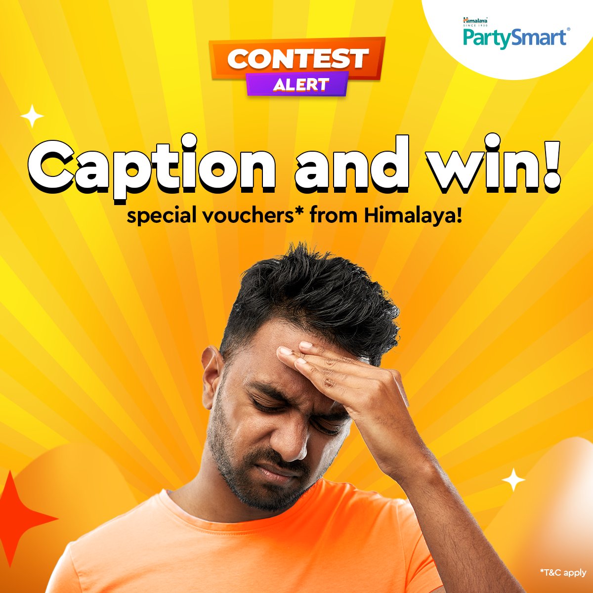HealthHimalaya's tweet photo. Hangovers often come with legendary shenanigans yet forgetful memories and we’re always up to talk about them.  Assign a funny and relatable caption to win exciting prizes! 

The wittiest caption will take away exclusive hampers/ vouchers worth ₹ 500 from PartySmart! https://t.co/zQb3rtZjkz
