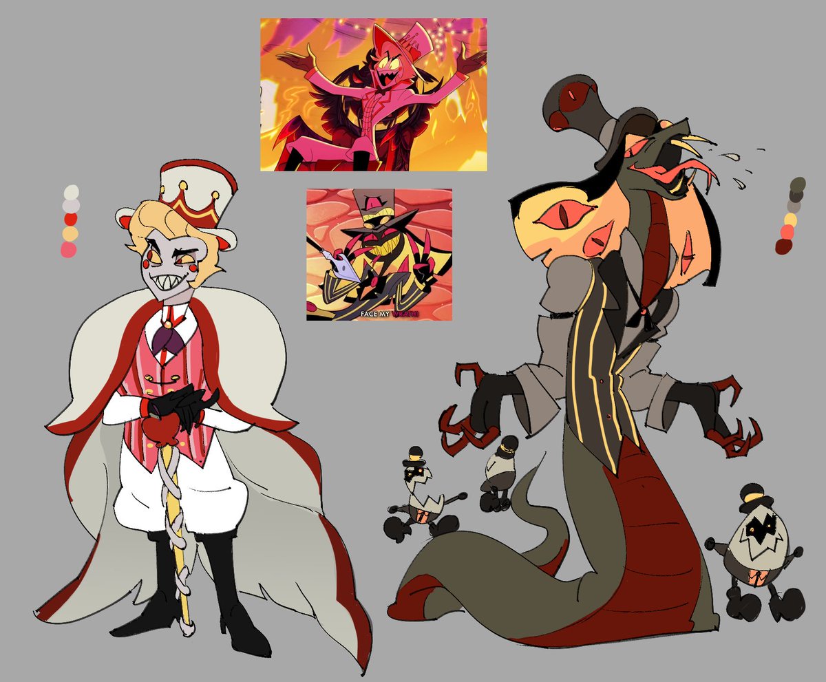 Kataeva_simppov's tweet photo. Coming out of the blue to share my redesigns of #HazbinHotel 

I liked it but I think they could have used more diverse body types and structures for their designs. https://t.co/0mjBn5FeOD
