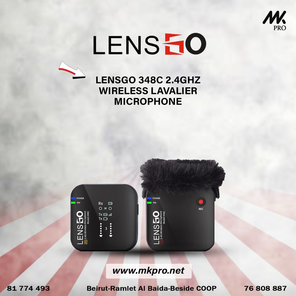 🎤🔌🔥 Introducing LensGo Wireless Microphones! 🎉🎶

🛒 Shop now 🛒

Let's connect! 👇Order Now👇

📞 81774493 / 76 808 887
📍 Ramlet Al Bayda - Thomas Edison - Beside Coop 

#LensGo #WirelessMicrophones #AudioFreedom #UpgradeYourSound #wireless #microphone #studio