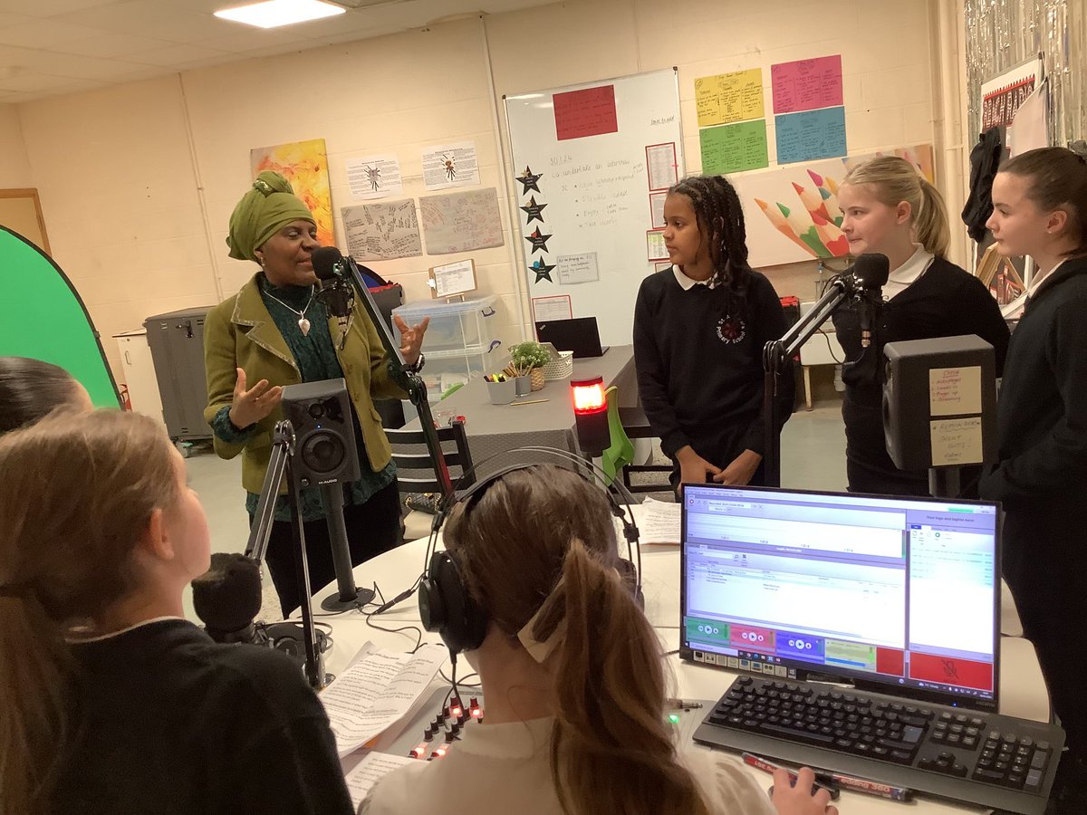 radio_reach's tweet photo. Wow! What an interview! The Busy Bees have been blown away by this incredible lady, Marilyn Bryan-Jones DIOLCH for visiting us and being awe-inspiring. @5tandrews this is an interview you do NOT want to miss! Out Friday @3:30pm #SAPSEIC #SAPSHCI https://t.co/bm5vPKcDbs