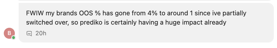 yourimosko's tweet image. This $15 brand unlocked 100s of thousands of extra revenue unlocked in less than 2 months with @goprediko. 

DM me if you'd also like to run your inventory ops like a pro :-)
