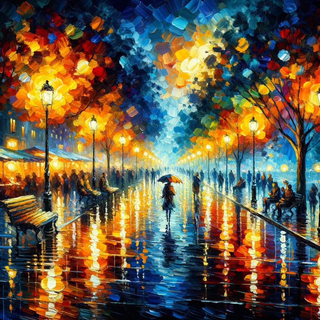 'Splendour of the rainbow – a nocturnal walk in the play of lights' (MADE WITH AI)
#NightInColors #ImpressionistArt #RainbowReflections #CityLights #UrbanCanvas #Painting #StreetArt #ArtisticInspiration #ColorfulNight #ArtLovers