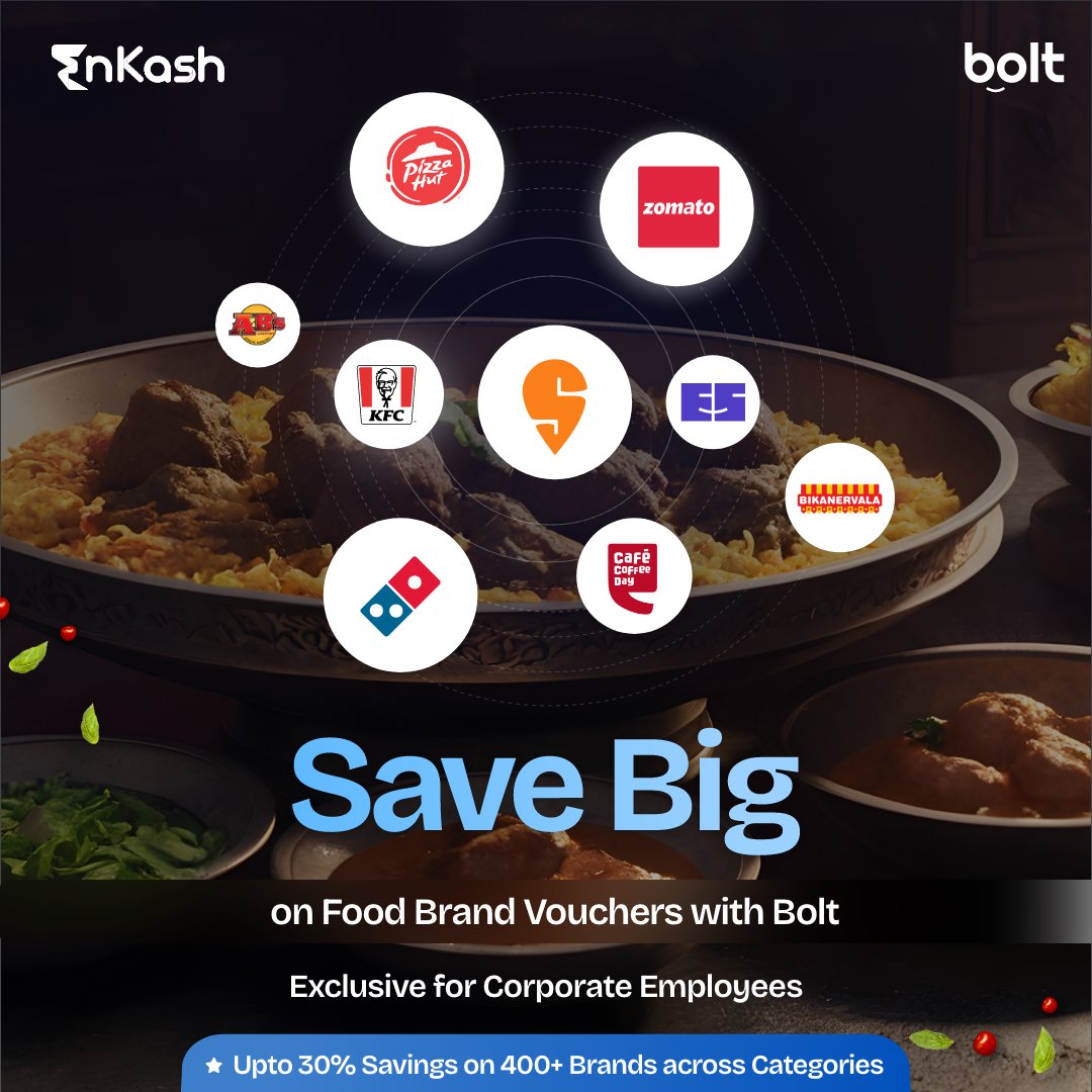 Treat your taste buds and your wallet! 🍔Enjoy exclusive savings on food brand vouchers with bolt—cooked specially for the corporate foodies! 🍕💳 Buy Now - zurl.co/3TkW #food #foodstagram #foodies #kfc #bolt
