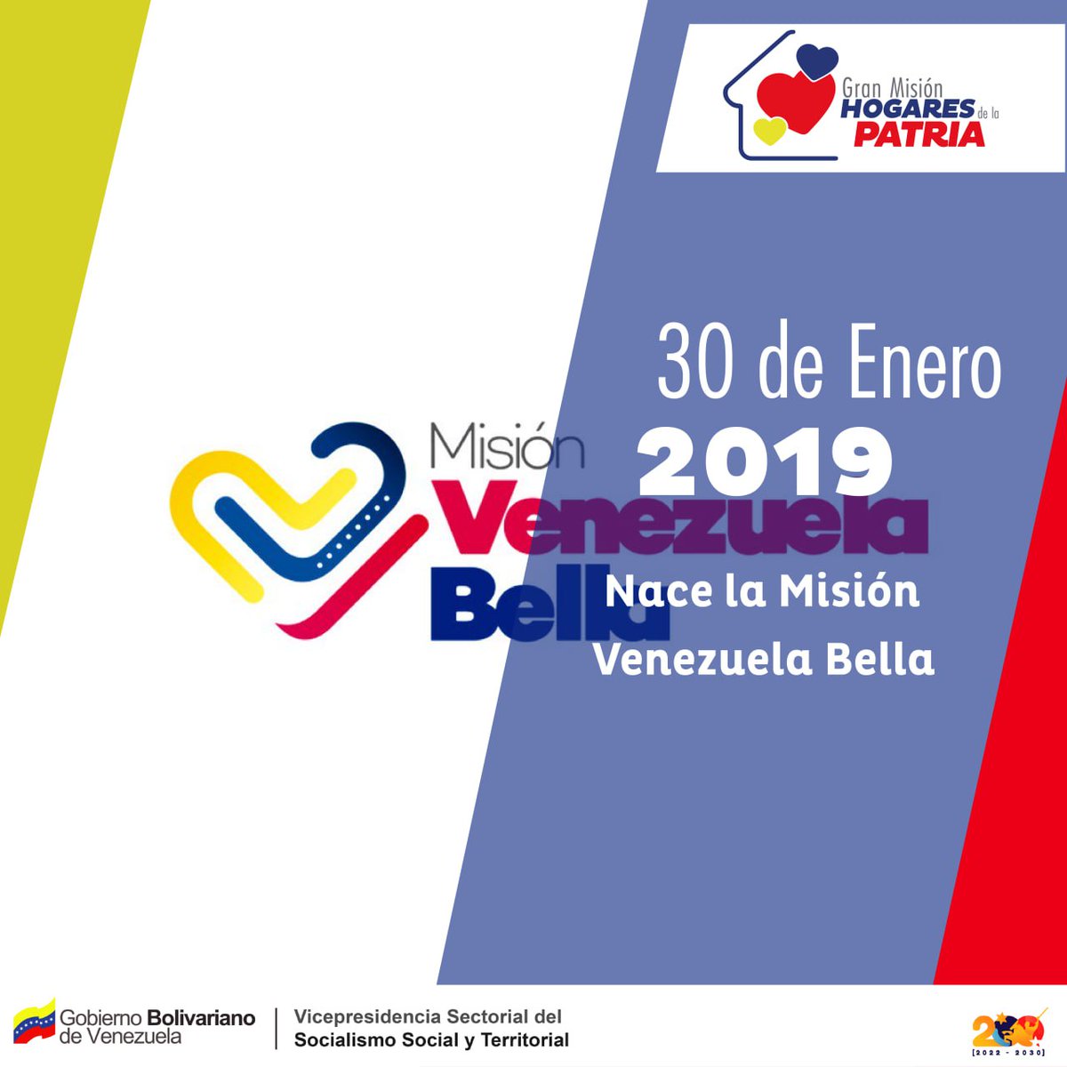 #EFEMÉRIDE 🗓️ | Tal día como hoy #30Ene el Presidente <a href="/NicolasMaduro/">Nicolás Maduro</a> realizó el lanzamiento de la Misión Venezuela Bella. Misión que contempla trabajos para mejorar el alumbrado público, restauración de plazas, espacios públicos y patrimonios culturales

#7TFórmulaVictoriosa