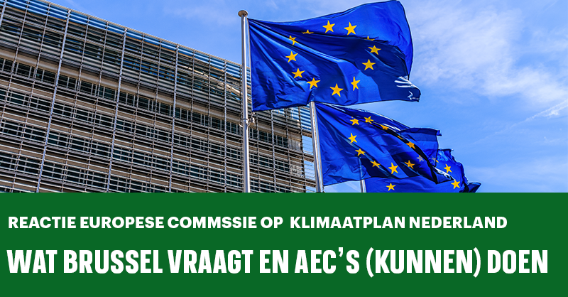De Europese Commissie benadrukt het belang van AEC's in het Nederlandse klimaatplan.  Zo spelen AEC's een belangrijke rol bij het opwekken van hernieuwbare energie en CO₂-afvang. <a href="/geertwilderspvv/">Geert Wilders</a> <a href="/DilanYesilgoz/">Dilan Yesilgöz - Zegerius</a> <a href="/lientje1967/">Caroline van der Plas</a> <a href="/PieterOmtzigt/">Pieter Omtzigt</a> 
afvalvergroeners.nl/nieuws/wat-bru…