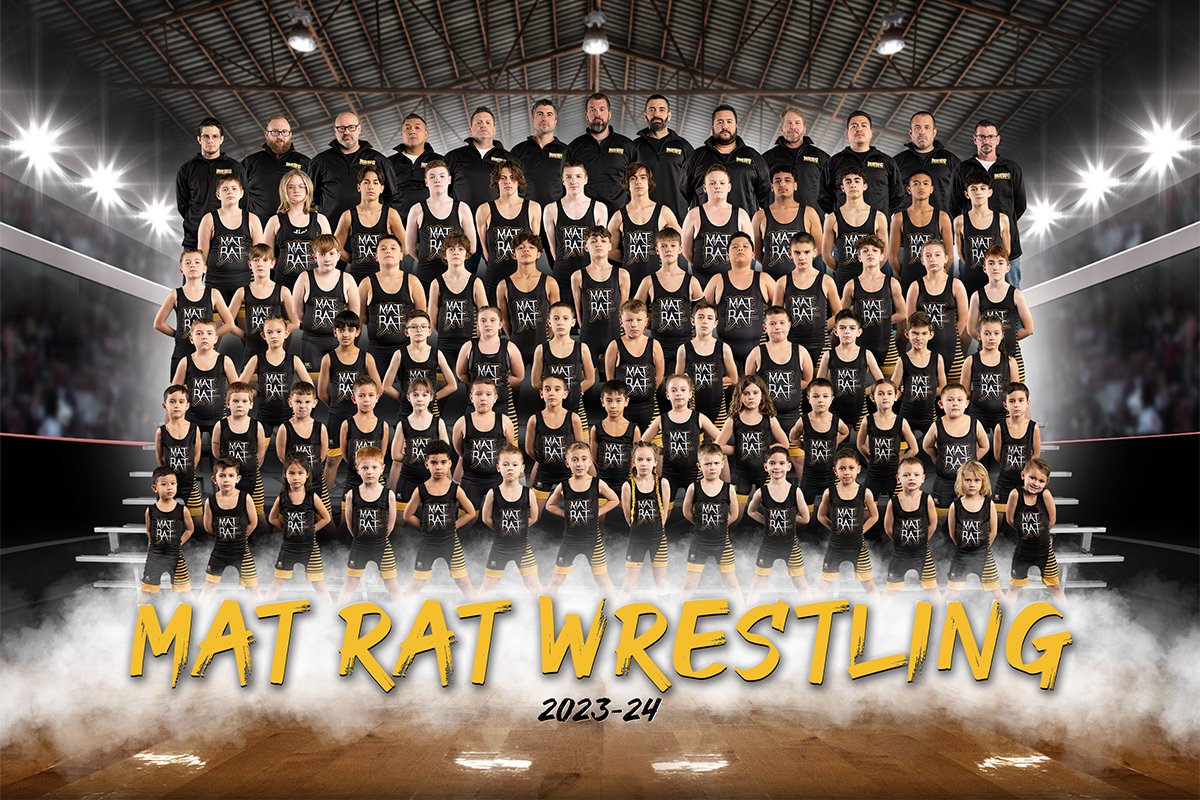 MatRatWrstClub's tweet image. Our 2023-24 Mat Rat Wrestlers and Coaching Staff! Mat Rat Strong!

#Year3 #BlacknGold #YouthProgram #IKWF #KforKids #WestongImages