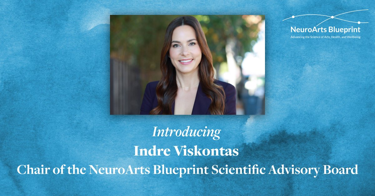 Thrilled to announce that neuroscientist Dr. @indrevis, Associate Professor of Psychology at the @usfca, will serve as Chair of the NeuroArts Blueprint Scientific Advisory Board and lead our efforts to create and implement a research agenda to advance a robust neuroarts field.
