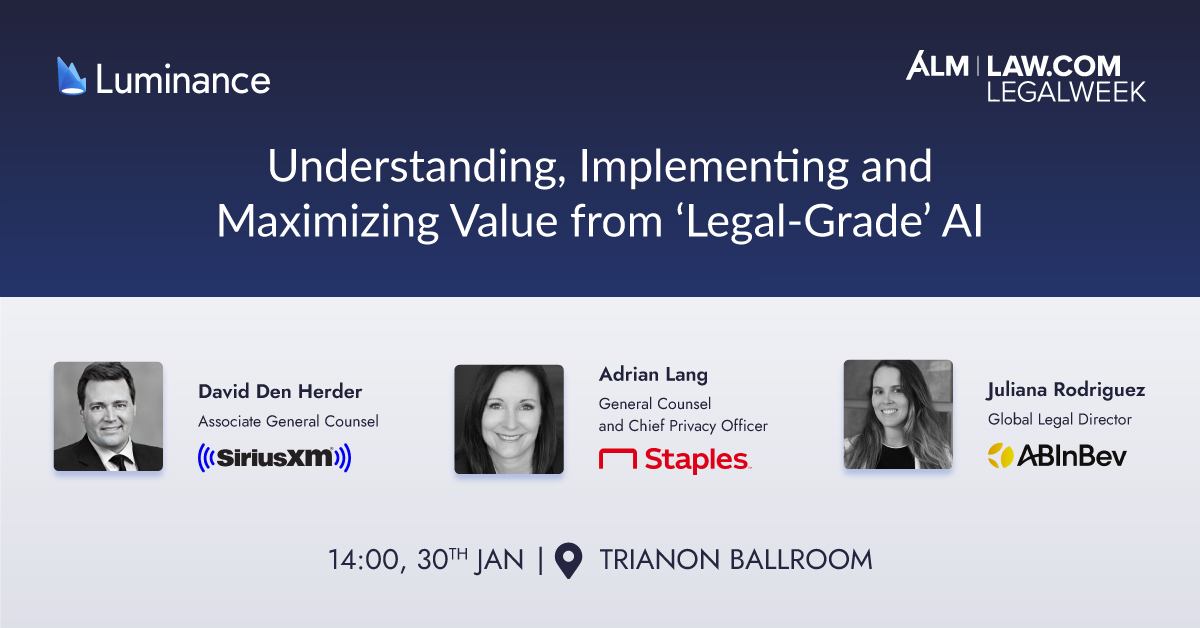 T-1 hour until Luminance's must-see panel at Legalweek kicks off in the Trianon Ballroom!